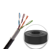 Kabel Lan Ethernet Internet jaringan dengan kabel OEM jaket ganda Cat5 Cat5e