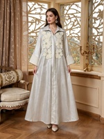 Robe longue élégante brodée florale pour femme, coupe ample, avec sequins, tendance automne 2026, nouveau style, robe maxi hiver