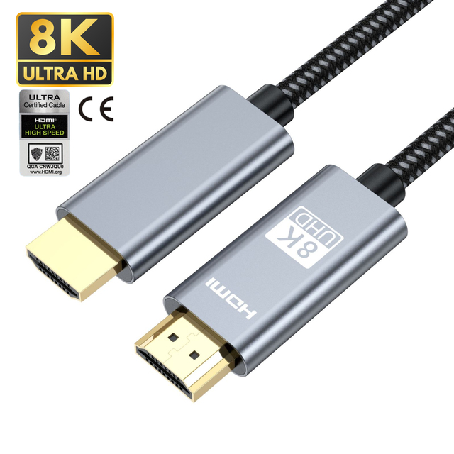 8k hdmi 2.1 Cable Version Ultra High Speed 48Gbps HDMI Cable 4K 8K 60HZ 120Hz Resolution HDR HDMI Cable 8k