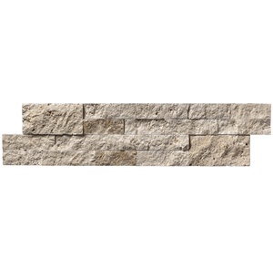 Panel de ledger de cara dividida de travertino ligero para chimenea de pared decoración decorativa para el hogar diseño de lujo tamaño personalizado al por mayor - Product Image 1