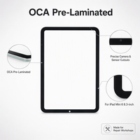 Verre tactile numériseur OCA pour iPad Pro 11 pouces 3e et 4e génération, remplacement d'écran, panneau avant en verre, OCA préinstallé, 100 % testé