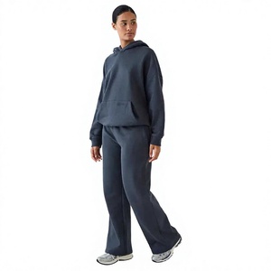 New Arrival Custom Logo Cotton Polyester Fleece Lined Muslim <b>Women</b> Hoodie <b>Set</b> Winter Streetwear - Product Image 1