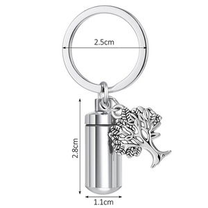 Hot bán thép không gỉ Quan Tài Mô hình vật nuôi urn Mặt dây chuyền hiện đại cuộc sống cây Thủy Tinh nước hoa chai Keychain cho chó và mèo - Product Image 5