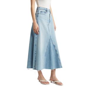 กางเกงยีนส์ขาสั้นเอวสูงทรงเอ สไตล์ใหม่รับซัมเมอร์ แต่งผ้าแบบแพทช์เวิร์ค สำหรับผู้หญิง แฟชั่นสตรีทแวร์ กระโปรงยีนส์ทรงเอ - Product Image 2