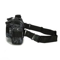 Sac banane tactique Sinmelon pour homme, sacoche d'épaule de qualité pour appareil photo, sac de taille personnalisé en polyester imperméable avec fermeture éclair