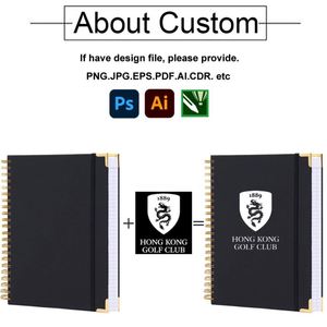 Agenda personnalisable en cuir A5 avec 80 feuilles, reliure cousue et thermocollée, cadeau promotionnel personnalisé - Product Image 3