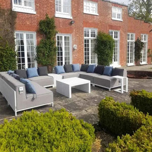 أريكة على شكل حرف L من الألومنيوم في حديقة من الألومنيوم - Product Image 2