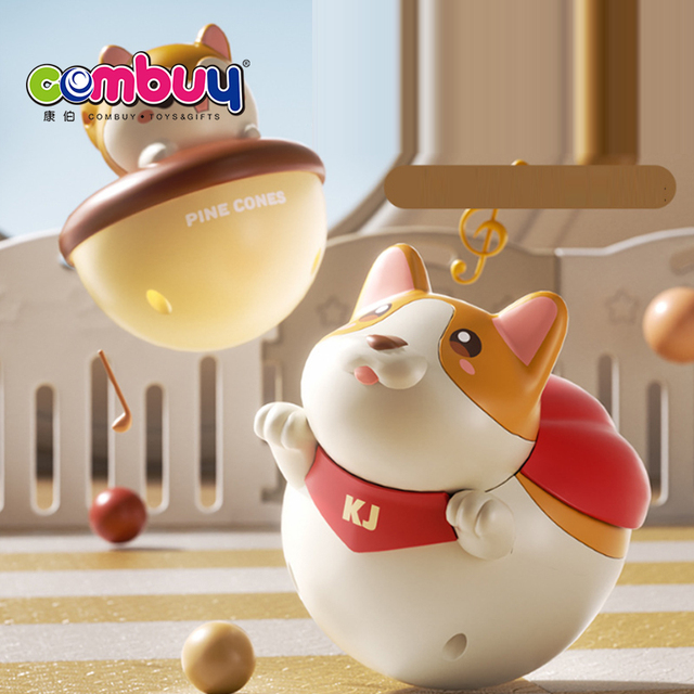 Cartoon Animals Training Hand Eye Coordination Baby Shaking Musical Tumbler Toys