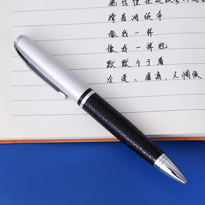 Luxury PU Leather <b>Pen</b> Promotional Gift Items Ballpoint <b>Pens</b> Metal Roller <b>Pen</b> Wrap with PU Leather - Product Image 3