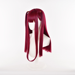 Peluca de Cosplay de <span class=keywords><strong>Marin</strong></span> <span class=keywords><strong>Kitagawa</strong></span>/Shizuku Kuroe de My Dress-Up Darling, Versión Pequeño Diablo, Color Rojo Oscuro, Ainizi - Product Image 5