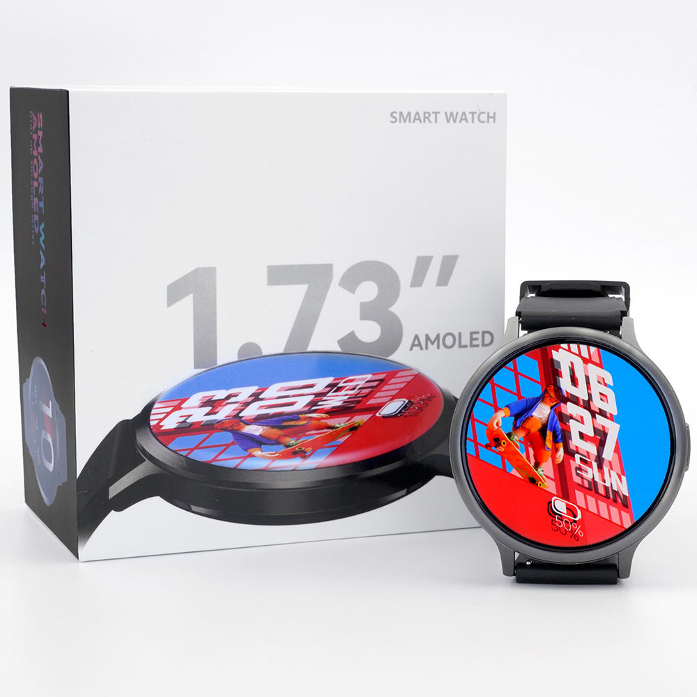 2026 DM90 Smart Watch 9.99mm Ultra-thin 1.73inch Amoled Screen IP68 Waterproof BT Call Heart Rate Hombre Health Smartwatch