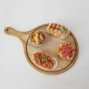 Plateau à pizza <span class=keywords><strong>en</strong></span> <span class=keywords><strong>bois</strong></span> de bambou, pelle à pizza, planche à découper, plateau de service, planche à découper ronde - Product Image 2