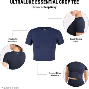 เสื้อครอปออกกำลังกายผู้หญิง คอกลม ยืดได้ 4 ทิศทาง สำหรับโยคะ - Product Image 5