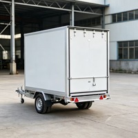 Remorque utilitaire fermée à double essieu de 1000 kg, résistante aux intempéries, pour SUV et camion, conforme aux normes d'exportation