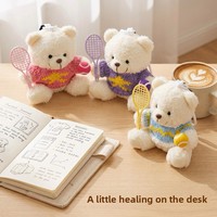 Jolies breloques et pendentifs en peluche sur le thème du tennis, jouets en peluche, ornements de sac et porte-clés