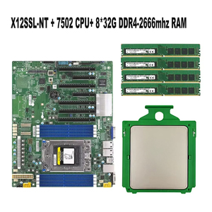 Zócalo de placa base SP3 + 1 * <span class=keywords><strong>EPYC</strong></span> 7502 32C/64T 180W CPU procesador + 4*32GB = 128GB de memoria RAM de 1 * GB de memoria RAM de la placa base - Product Image 2
