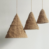 Pantalla de Lámpara Bohemia Tejida a Mano, Adorno Colgante de Techo, Cubierta de Lámpara de Macramé, Decoración para Interiores de Casas y Restaurantes