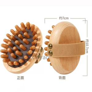定制徽标檀香经络按摩刷身体脂肪燃烧器放松气垫刷头皮梳死皮去除器水疗沐浴 - Product Image 2