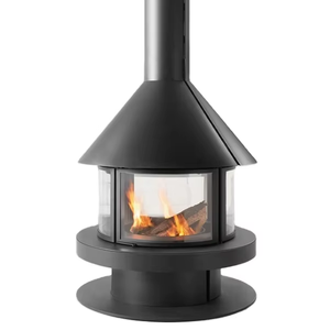 Caminetto a Legna dal Design Moderno per Riscaldamento Interno di Ville e Hotel, Autoportante in Acciaio, a <span class=keywords><strong>Bioetanolo</strong></span> e Legna <span class=keywords><strong>Naturale</strong></span> - Product Image 2