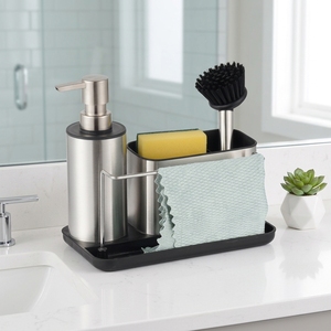 Organizador de Esponjas y Detergentes para <span class=keywords><strong>Fregadero</strong></span> de Cocina, de Acero Inoxidable, Nuevo, Directo de Fábrica - Product Image 4