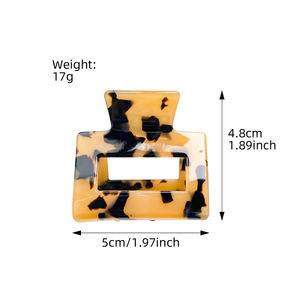 ที่หนีบผมอะซิเตทขนาดใหญ่สไตล์ย้อนยุควินเทจสีทึบโลโก้ตามสั่ง - Product Image 6