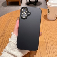 Coque en verre trempé mat AG pour iPhone 17 16 15 14 13 12 11 Pro Max, protection givrée de l'objectif, antichoc, coque souple