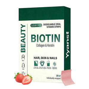 OEM/ODM Suplemento Dietético en Tiras Orales con Sabor a Fresa, Colágeno y Biotina para Blanquear la Piel, Eliminar Arrugas y Embellecer (Adultos) - Product Image 1