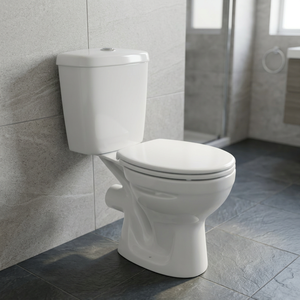 Vistaar Ceramics Italian Two Piece Toilet Set Dual Flush Gravity Flushing Floor Mounted WC Commode - Product Image 1