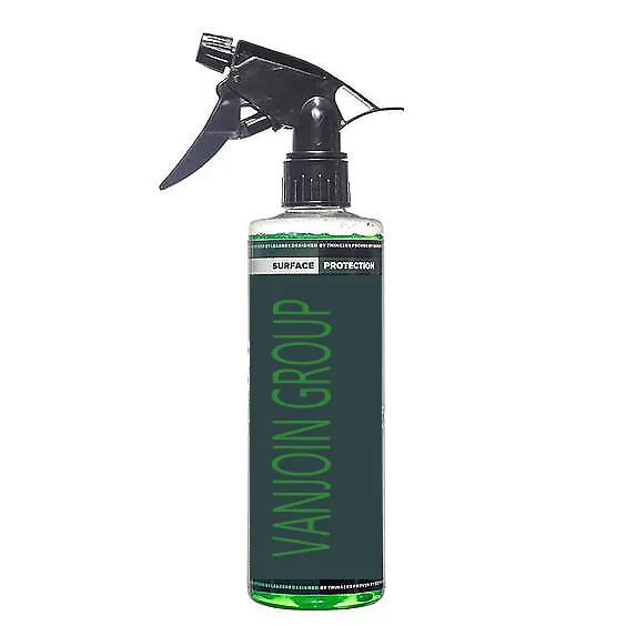 Empty detailing products use PET plastic 16oz cleaning spray bottles with custom sticker