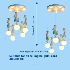 Lampadario per <span class=keywords><strong>cameretta</strong></span> bambini, rosa, in ferro, di medie dimensioni, altezza regolabile, design simpatico a cartoni animati, <span class=keywords><strong>lampada</strong></span> da comodino per <span class=keywords><strong>cameretta</strong></span> di ragazze e ragazzi - Product Image 5