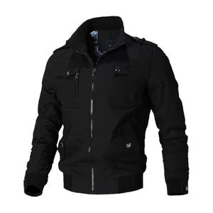 Veste personnalisée avec logo, nouvelle version, décontractée, pour hommes, col montant, printemps et automne, coton et polyester, veste pour hommes - Product Image 2