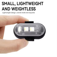 JHS 6PCS sans fil LED lumières stroboscopiques avec télécommande 8 couleurs USB Charing étanche pour voiture moto Drone avion vélo