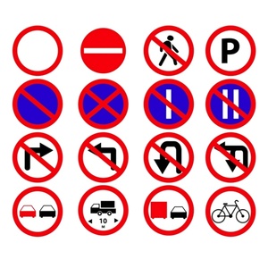 Segnali Stradali Personalizzati in Alluminio Smaltato per Regolamenti e Proibizioni, Segnaletica di Avvertimento per Autostrade, Parcheggi e Restrizioni sul Traffico - Product Image 1