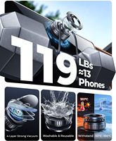 Support magnétique pour téléphone portable amélioré, entièrement en métal, pour montage sur lit |   Aspiration de 119+ LBS, réglable à 360° pour