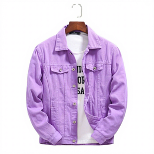 Chaqueta de Mezclilla para Hombre, Nueva, Formal, con Parches, Corte Ajustado, Estilo Vintage, Casual, con Botones, para Invierno - Product Image 1