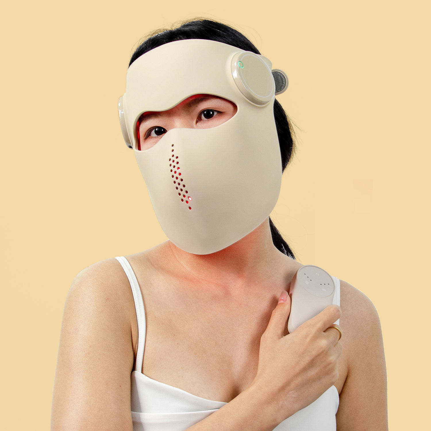 Smart Healing Mask for Beauty Boost With Timer Function 630nm 460nm 850nm Wavelength Portable Skincare Device