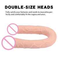 Consolador pene realista para mujeres, productos sexuales anales, consolador Doble
