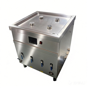 3/4 ホールド商用産業用立型蒸気炉スクリーン制御ステンレス鋼電気ガス8000W食品蒸し器 - Product Image 3