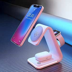 Support de <span class=keywords><strong>charge</strong></span> sans fil magnétique 3-en-1, station de <span class=keywords><strong>charge</strong></span> sans fil compatible avec iPhone, <span class=keywords><strong>Apple</strong></span> Watch, AirPods - Product Image 4