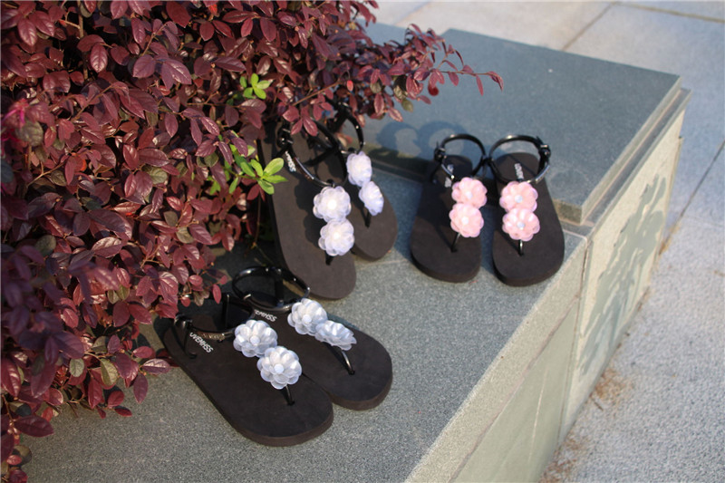 Women's Flip-flops Fashion Flowers Flat Beach Sandals PVC EVA Girls Filp Flip