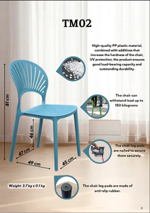 Rich Walnut Fan Back <b>Dining</b> Room Furniture | Waterproof All Weather Polypropylene Armless Patio <b>Chair</b> Modern Salon Hotel 1 Year - Product Image 3