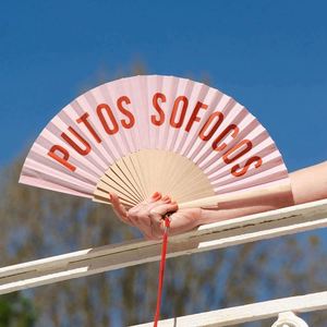 Abanico Plegable de Bambú de 23 cm con Diseño de Arte Folclórico Español, Estilo Floral Pintado, Recuerdo para Bodas/Fiestas - Product Image 5