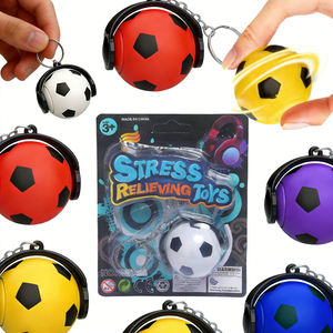 Llavero con Spinner de Balón de Fútbol de 5cm, Mini Juguete Antiestrés para Dedos, Regalo de Viaje, Souvenir para Fanáticos del Fútbol, Venta al Por Mayor - Product Image 1