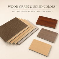 Panneau mural en fibre de bois de bambou sans formaldéhyde, grain de bois extrudé en PVC pour l'intérieur des villas, des hôtels et des chambres