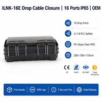 Boîtier de distribution optique aérien FTTH de type en ligne à 16 ports, étanche IP65, avec répartiteur PLC 1x16