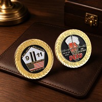 Pièce de monnaie commémorative personnalisée 9/11, impression UV, relief 3D, émail, médaille commémorative, vente en gros, commande en vrac, directement de l'usine