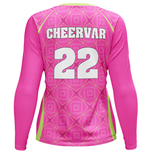 弹力灵活的女式圆领排球运动衫长袖排球服排球训练用 - Product Image 6