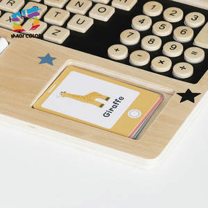 2025儿童木制拼图笔记本电脑玩具互动假装玩电脑画板 & 教育游戏W12B303 - Product Image 5