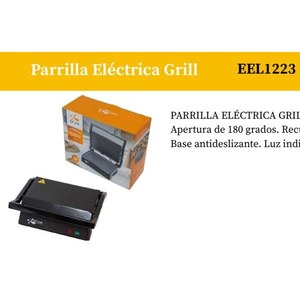 Parrilla Eléctrica Eel1223 con Apertura de 180 Grados, Base Antideslizante y Luz Indicadora - Product Image 3