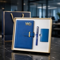 Ensemble cadeau d'entreprise moderne, porte-cartes de visite, ensemble cadeau d'affaires 3 en 1, bloc-notes, stylo, papeterie, boîte cadeau, logo personnalisé